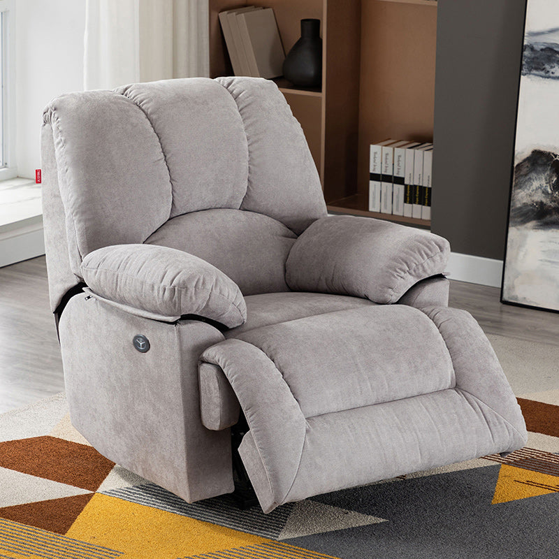 Contemporary Standard Recliner Fabric Solid Color Indoor Rocking Arm Reclining