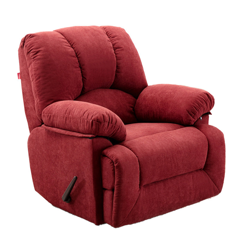 Contemporary Standard Recliner Fabric Solid Color Indoor Rocking Arm Reclining