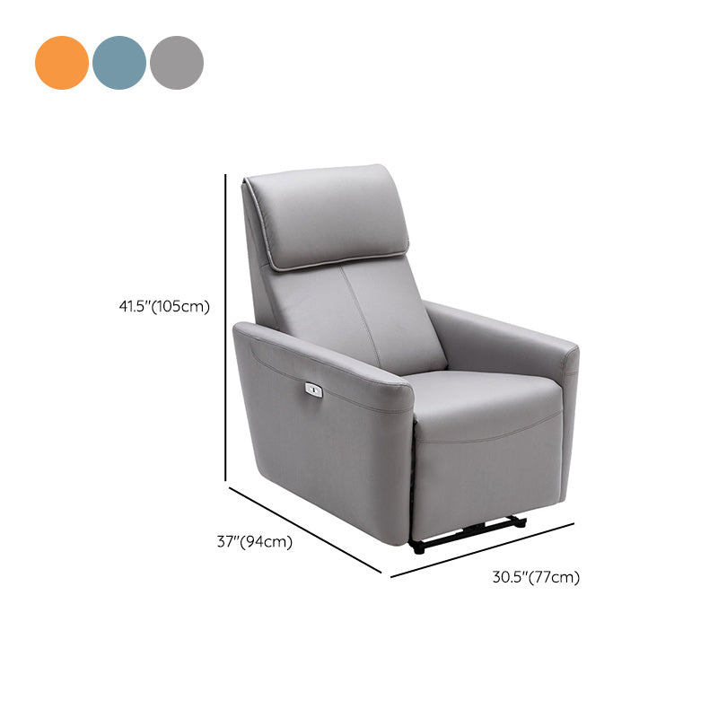 Contemporary Standard Recliner Swivel Base Metal Solid Color Indoor Reclining