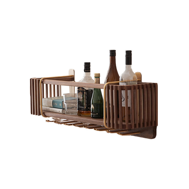 Wall Mounted Wine Bottle Rack Solid Wood Wine Bottle Rack for Home