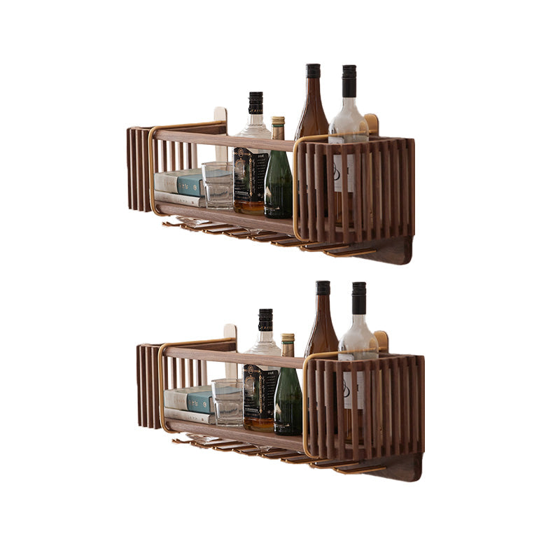 Wall Mounted Wine Bottle Rack Solid Wood Wine Bottle Rack for Home