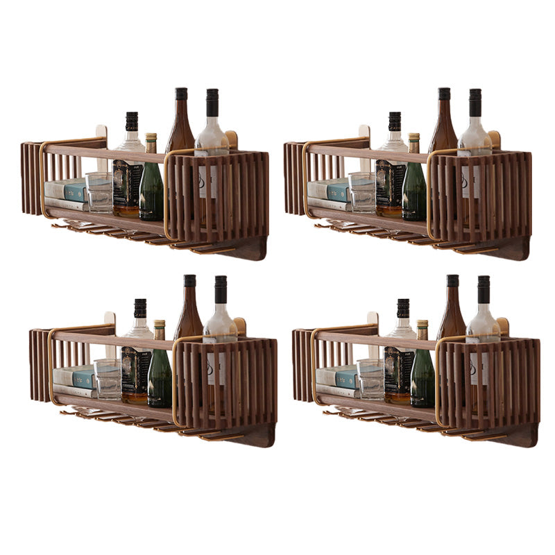 Wall Mounted Wine Bottle Rack Solid Wood Wine Bottle Rack for Home