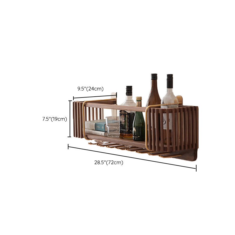 Wall Mounted Wine Bottle Rack Solid Wood Wine Bottle Rack for Home