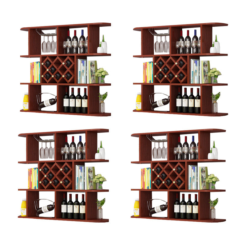 Modern Hanging Wine Bottle Holder Wooden Kitchen Wine Rack Bottle