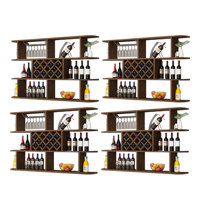 Modern Hanging Wine Bottle Holder Wooden Kitchen Wine Rack Bottle