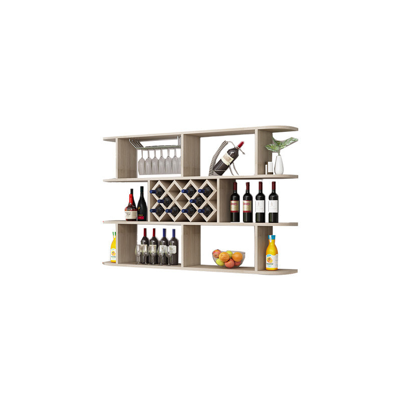 Modern Hanging Wine Bottle Holder Wooden Kitchen Wine Rack Bottle