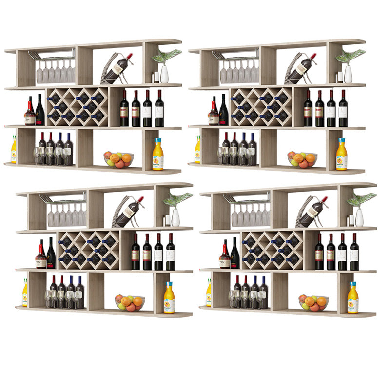 Modern Hanging Wine Bottle Holder Wooden Kitchen Wine Rack Bottle