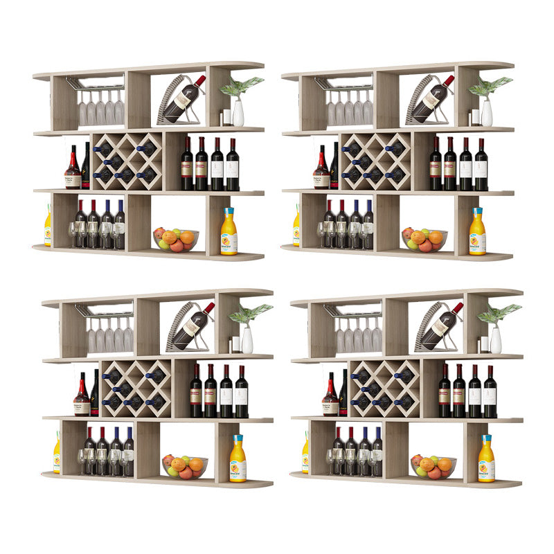 Modern Hanging Wine Bottle Holder Wooden Kitchen Wine Rack Bottle