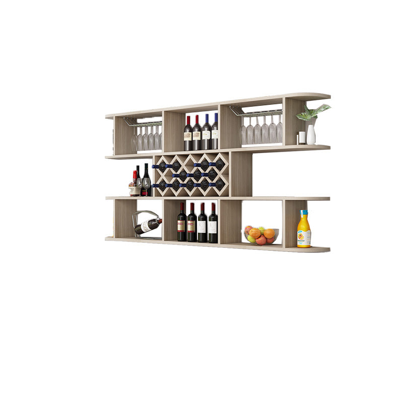 Modern Hanging Wine Bottle Holder Wooden Kitchen Wine Rack Bottle