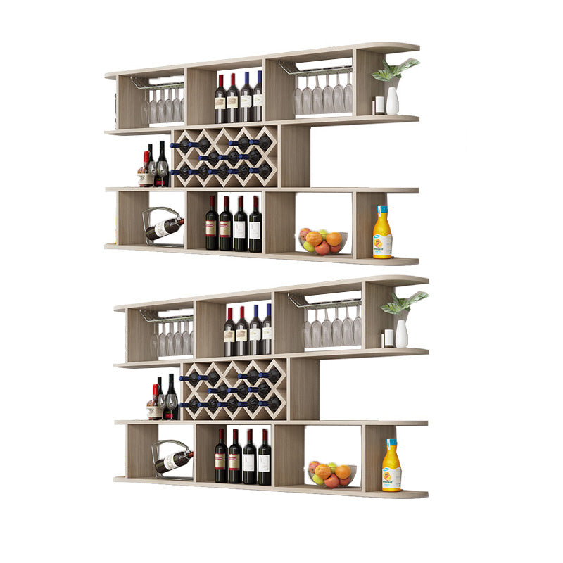 Modern Hanging Wine Bottle Holder Wooden Kitchen Wine Rack Bottle