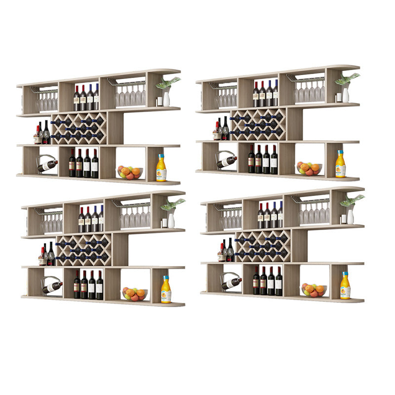 Modern Hanging Wine Bottle Holder Wooden Kitchen Wine Rack Bottle