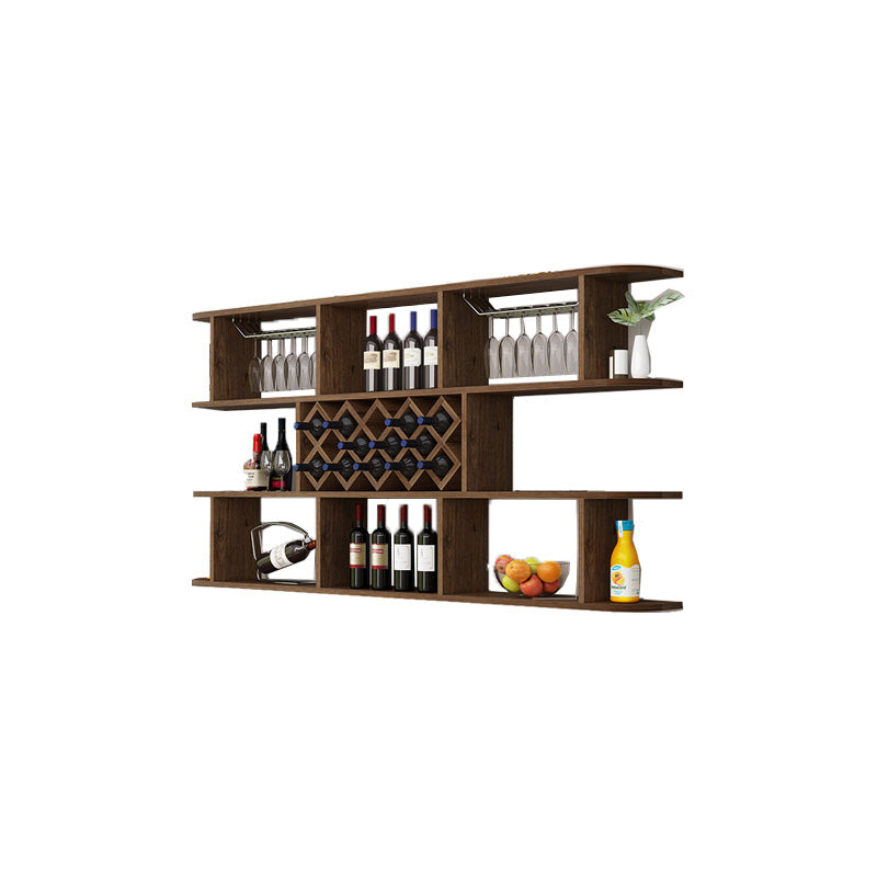 Modern Hanging Wine Bottle Holder Wooden Kitchen Wine Rack Bottle