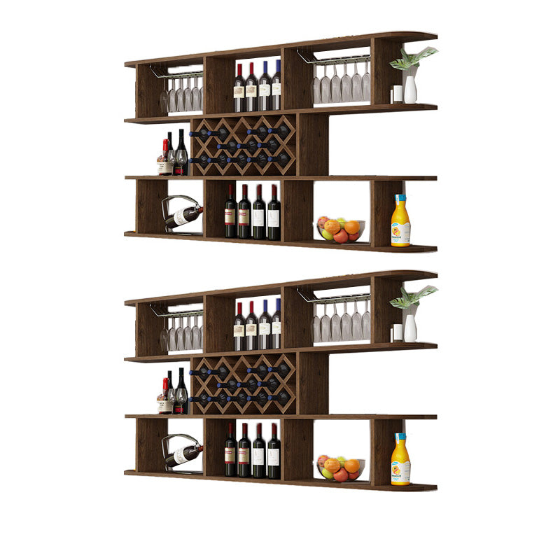 Modern Hanging Wine Bottle Holder Wooden Kitchen Wine Rack Bottle