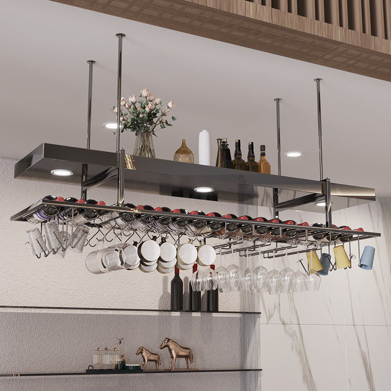 Modern Hanging Wine Rack Bottle Metal Kitchen Wine Bottle Holder