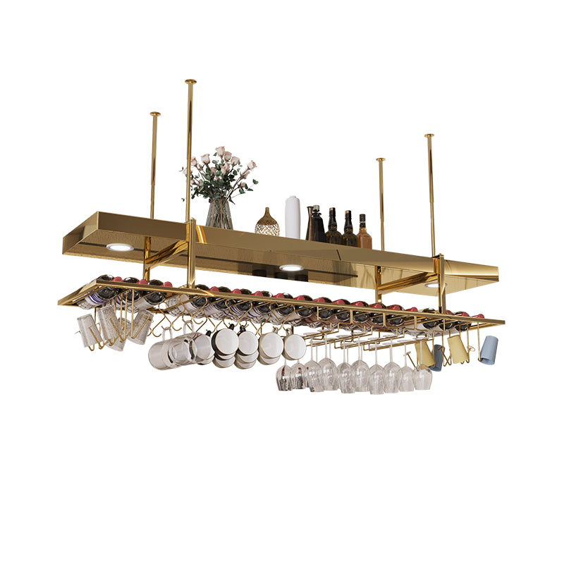 Modern Hanging Wine Rack Bottle Metal Kitchen Wine Bottle Holder