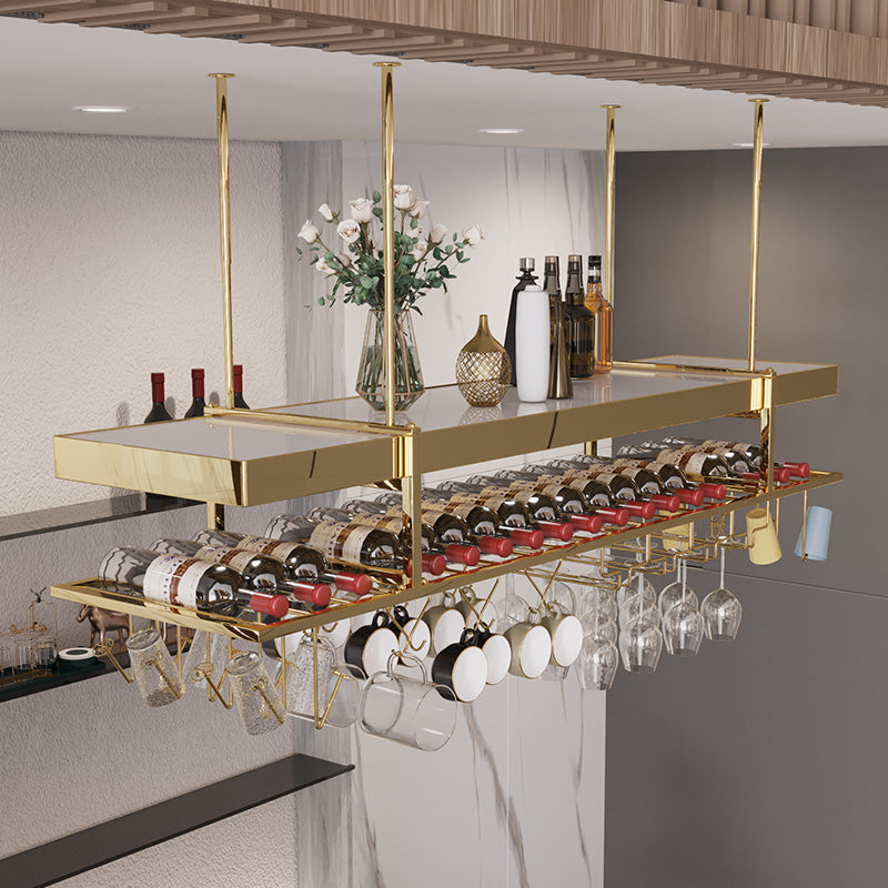 Modern Hanging Wine Rack Bottle Metal Kitchen Wine Bottle Holder