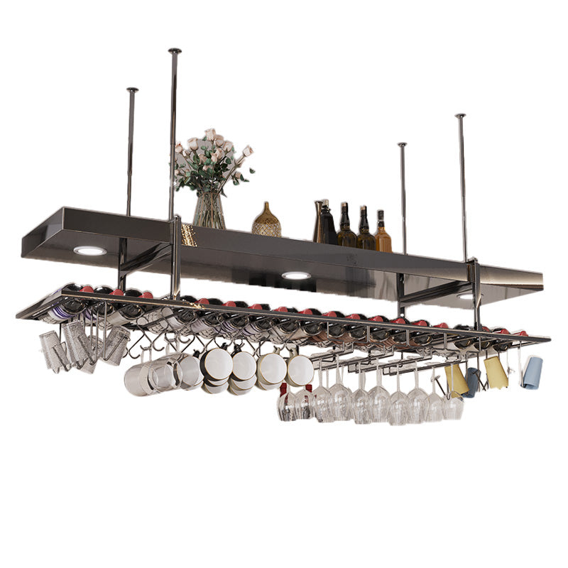 Modern Hanging Wine Rack Bottle Metal Kitchen Wine Bottle Holder