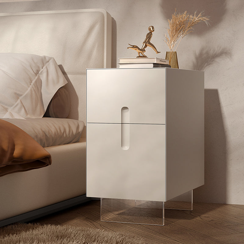 Contemporary Night Table Wooden Bedside Cabinet with Drawers