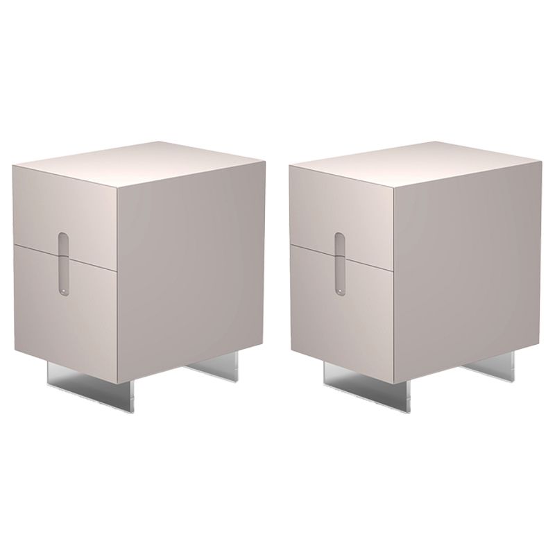 Modern Nightstand Wooden Accent Table Nightstand with Drawers