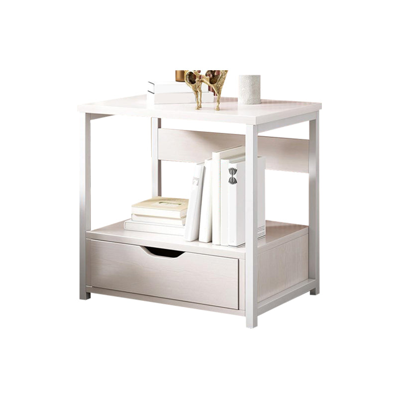 Wooden Nightstand Modern Accent Table Nightstand for Bedroom