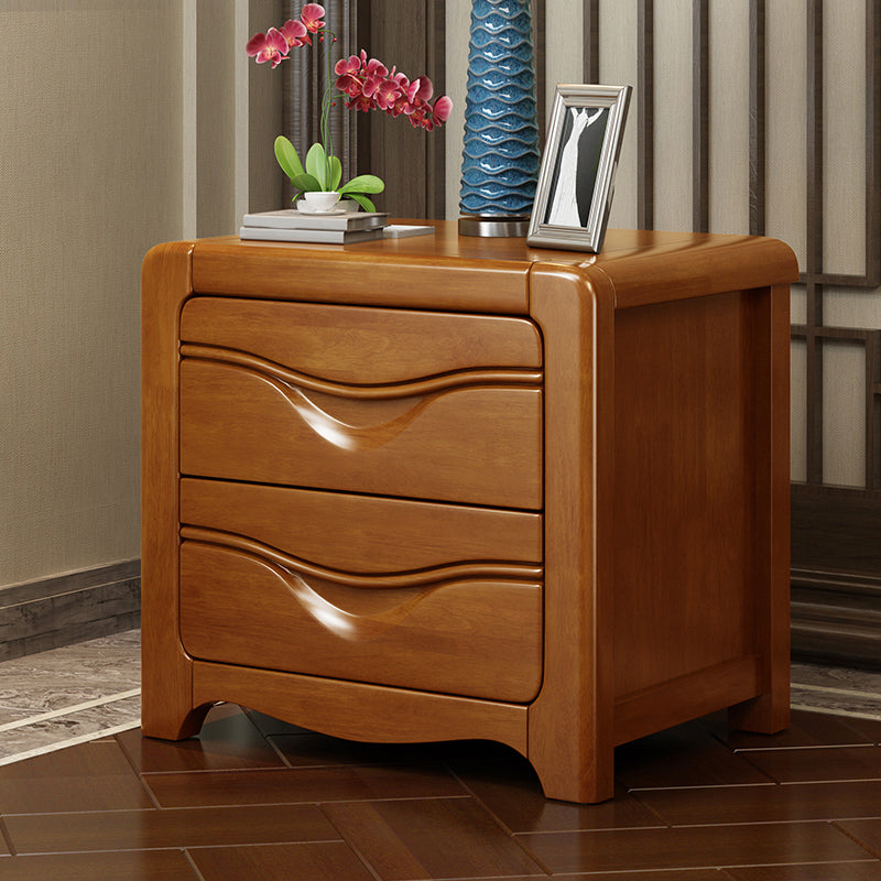 Modern Bed Nightstand Wooden Accent Table Nightstand with Drawers