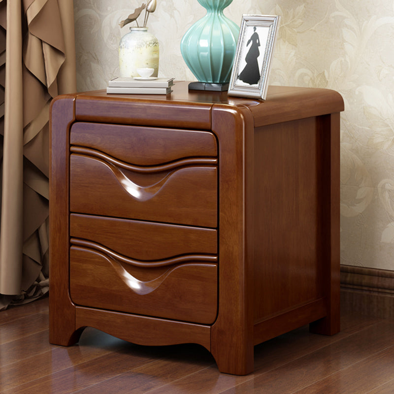 Modern Bed Nightstand Wooden Accent Table Nightstand with Drawers