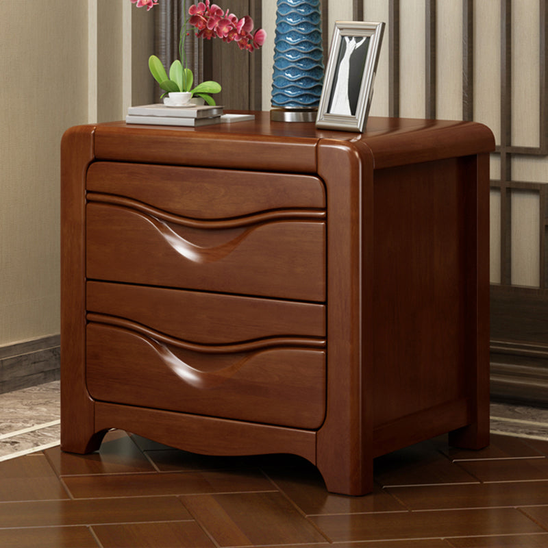 Modern Bed Nightstand Wooden Accent Table Nightstand with Drawers