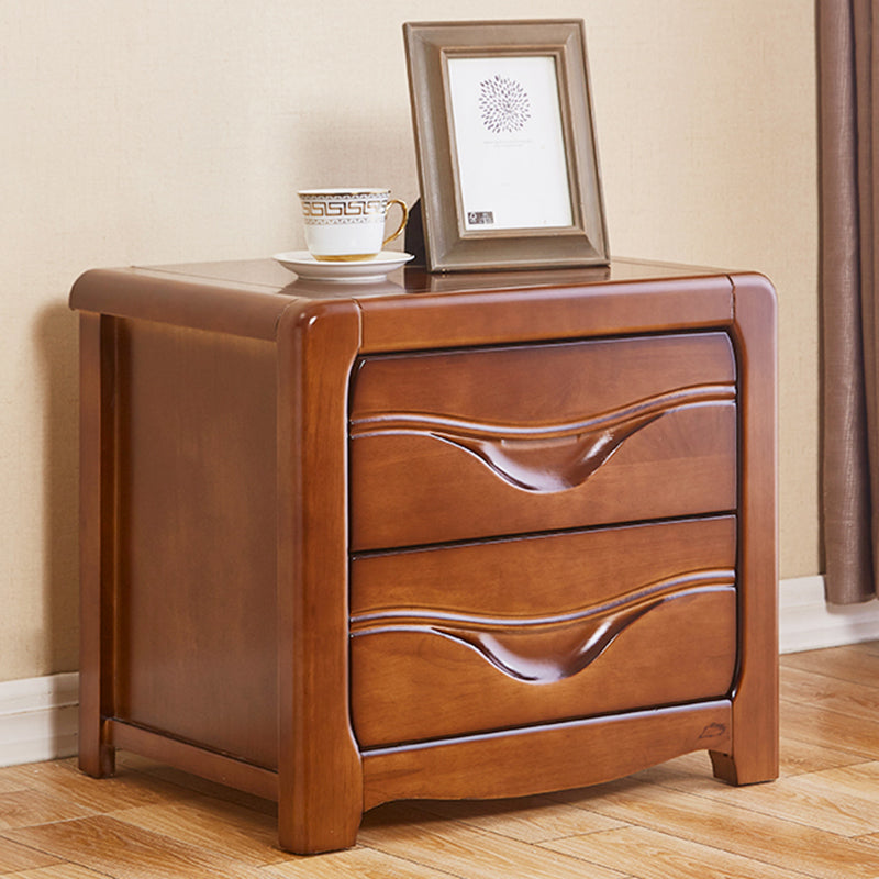 Modern Bed Nightstand Wooden Accent Table Nightstand with Drawers