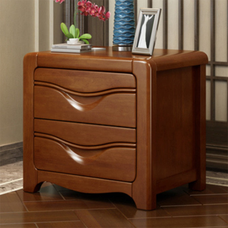 Modern Bed Nightstand Wooden Accent Table Nightstand with Drawers