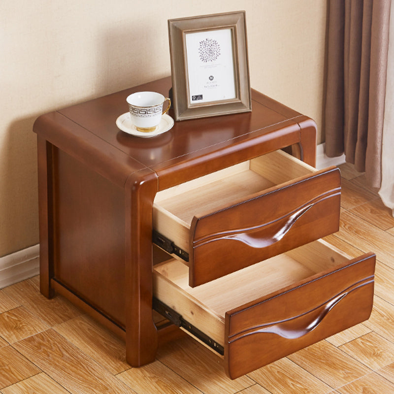 Modern Bed Nightstand Wooden Accent Table Nightstand with Drawers