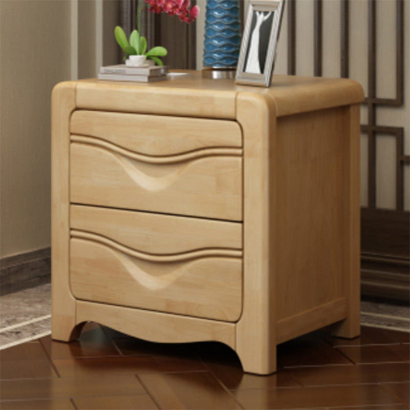 Modern Bed Nightstand Wooden Accent Table Nightstand with Drawers