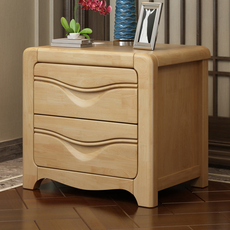 Modern Bed Nightstand Wooden Accent Table Nightstand with Drawers