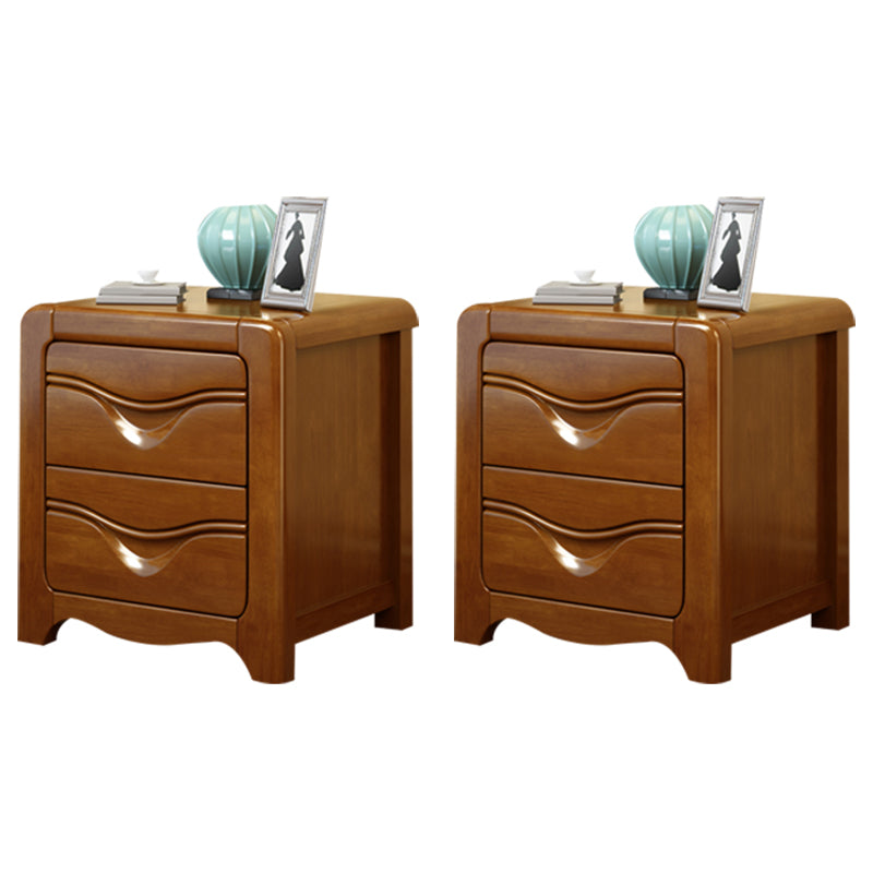 Modern Bed Nightstand Wooden Accent Table Nightstand with Drawers