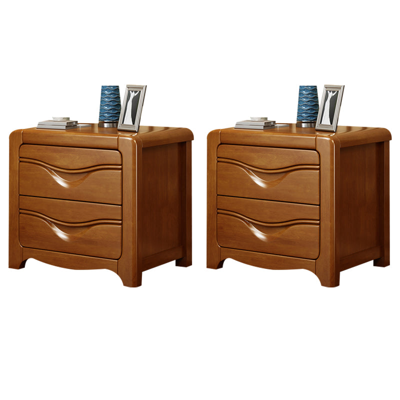 Modern Bed Nightstand Wooden Accent Table Nightstand with Drawers