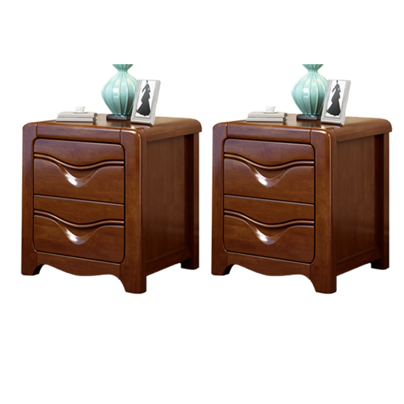 Modern Bed Nightstand Wooden Accent Table Nightstand with Drawers