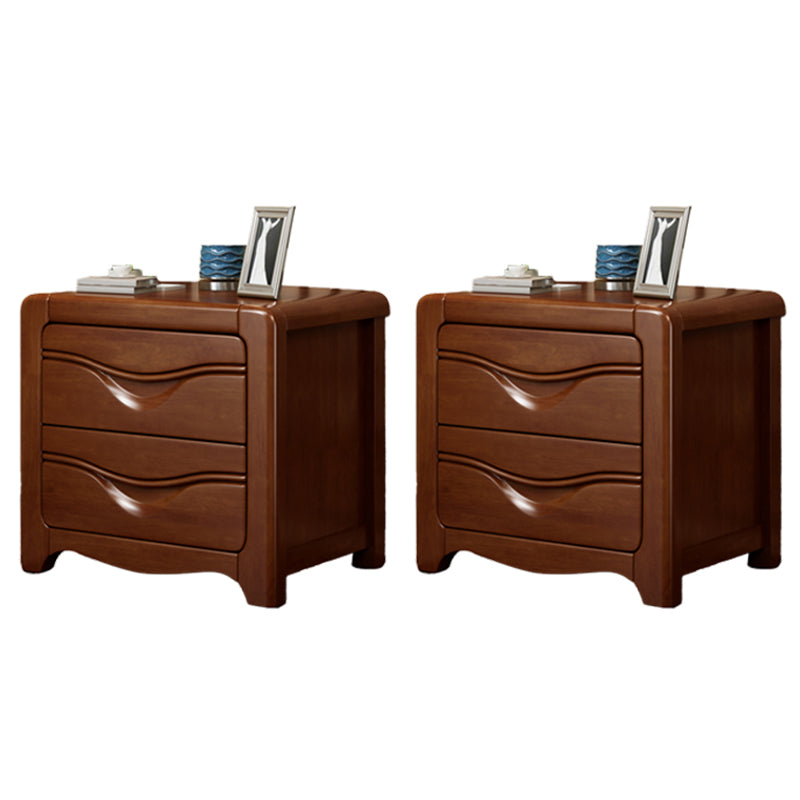 Modern Bed Nightstand Wooden Accent Table Nightstand with Drawers