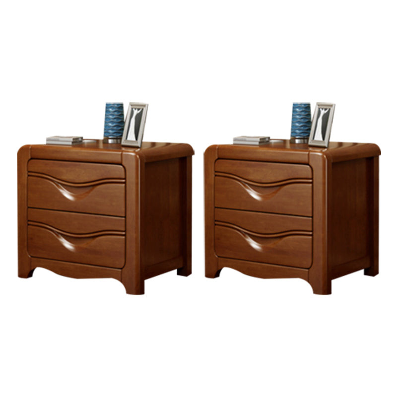 Modern Bed Nightstand Wooden Accent Table Nightstand with Drawers