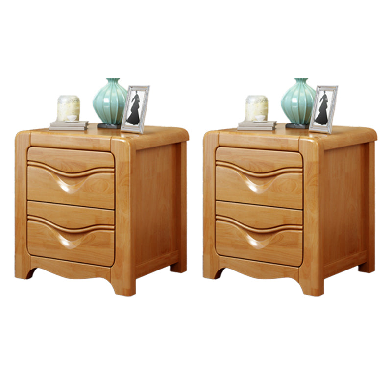 Modern Bed Nightstand Wooden Accent Table Nightstand with Drawers