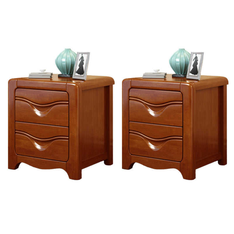 Modern Bed Nightstand Wooden Accent Table Nightstand with Drawers