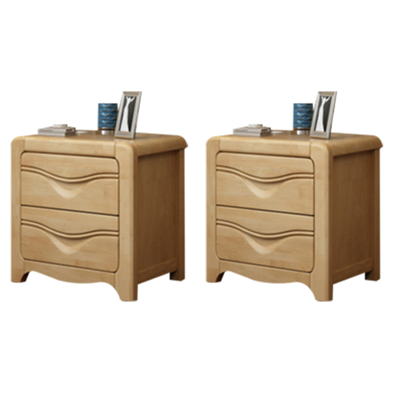 Modern Bed Nightstand Wooden Accent Table Nightstand with Drawers