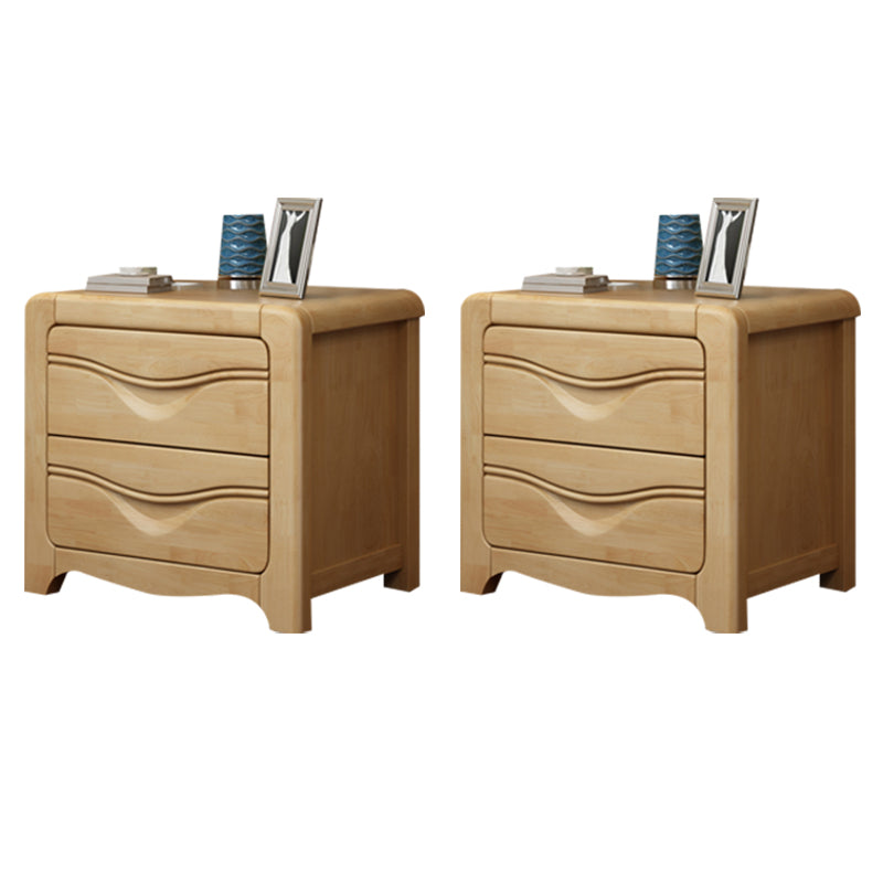 Modern Bed Nightstand Wooden Accent Table Nightstand with Drawers