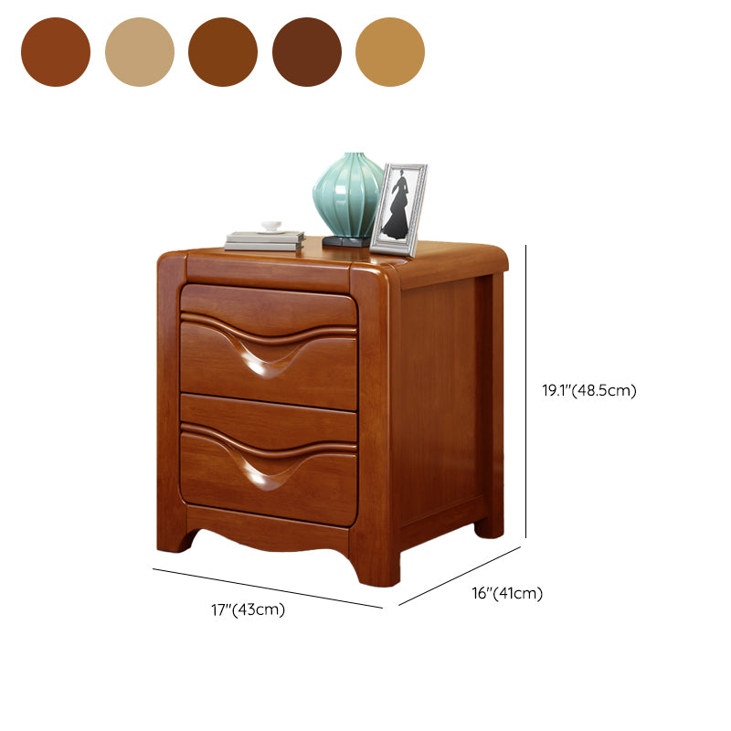 Modern Bed Nightstand Wooden Accent Table Nightstand with Drawers