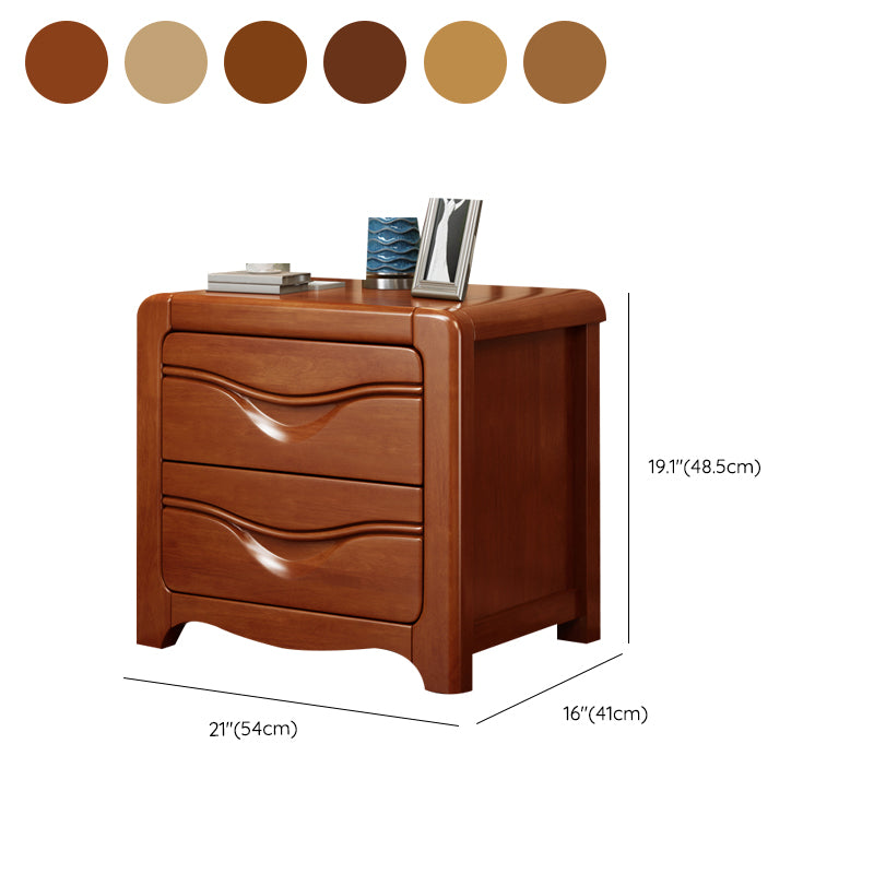 Modern Bed Nightstand Wooden Accent Table Nightstand with Drawers