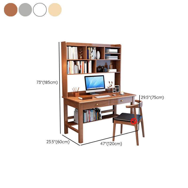 Writing Desk Wooden Kids Desk 23.6"Width Home Desk and Chair Set