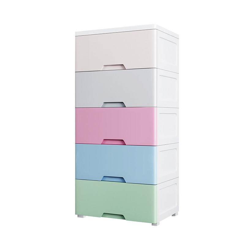 Modern White Kids Furniture Plastic Vertical Dresser for Kids