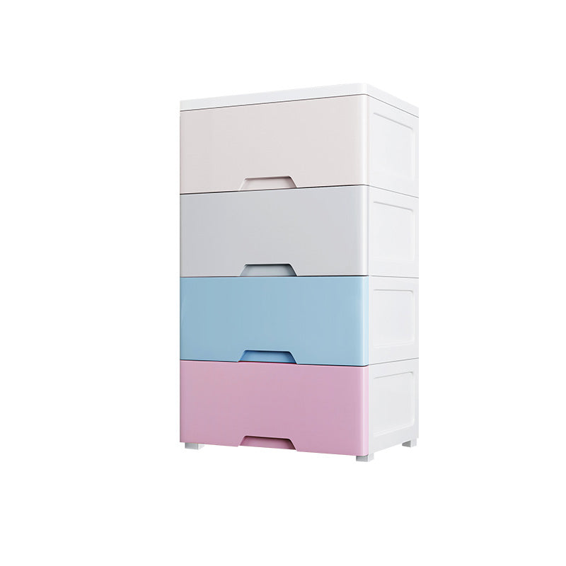 Modern White Kids Furniture Plastic Vertical Dresser for Kids