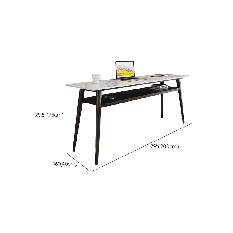 Rectangle Sintered Stone Top Office Desk Modern Style Writing Desk for Office