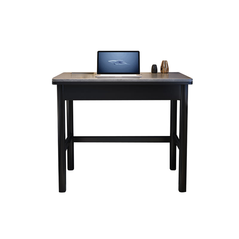 Contemporary Bedroom Computer Desk H-Shape Wood Base Writing Desk