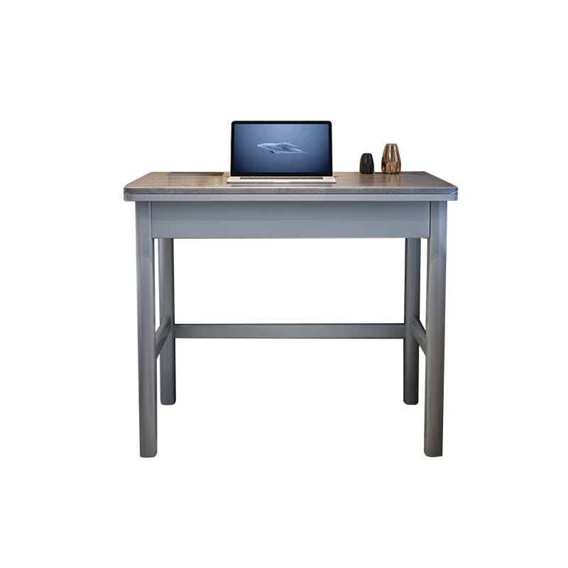 Contemporary Bedroom Computer Desk H-Shape Wood Base Writing Desk