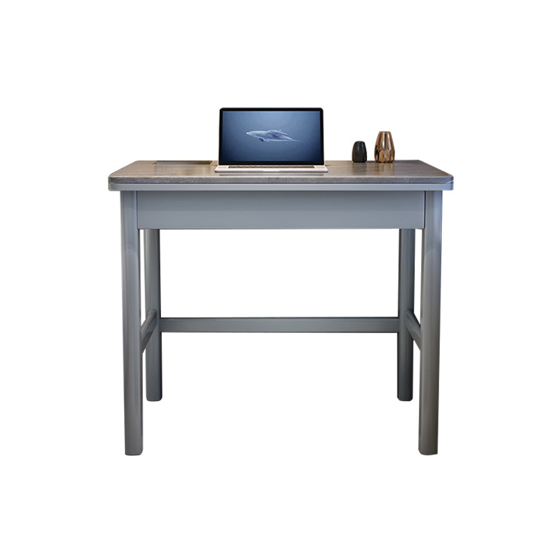 Contemporary Bedroom Computer Desk H-Shape Wood Base Writing Desk